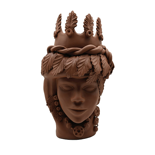 Maure‑Kopf braune Skulptur