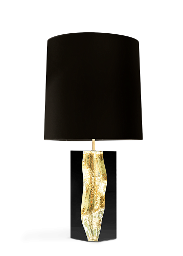 Glacier Schwarze Tischlampe
