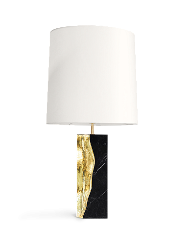 Glacier Nero Marquina‑Tischlampe