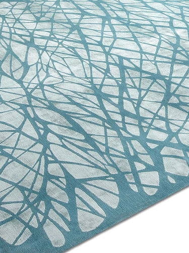 Dresden Light Turquoise auf Pastelltürkis Teppich