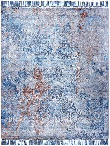 Ferahan Splash Faded Blue Teppich