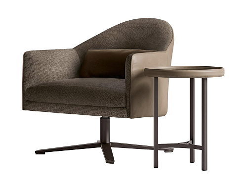 Leder‑Drehsessel