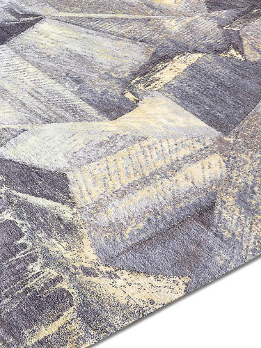 Brutalism PastelSun Hellgrau Teppich