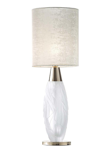Soft Gold Tischlampe mit handgeschliffenem Matt-Kristall