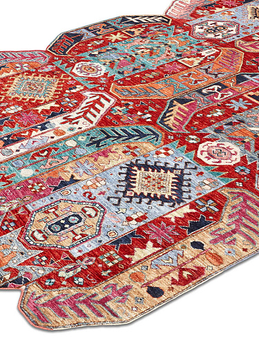Multishape Color auf Rot 170 × 240 cm Teppich