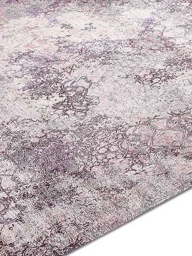 Ferahan Splash Soft Silver Pink Grey Teppich