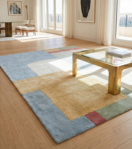 Pale Composition Warm Teppich