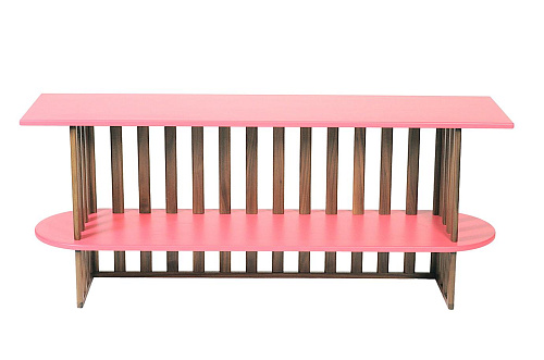 Rosa zweistöckiger Konsolentisch
