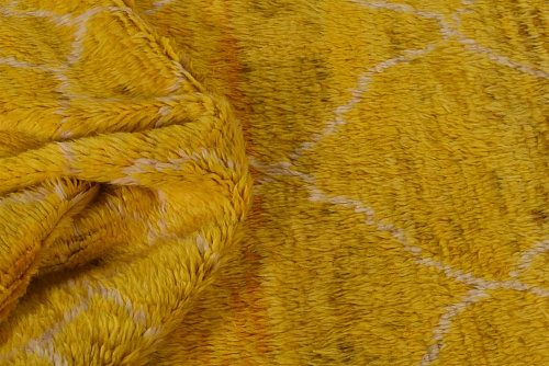 Berber Gelb Hoher Flor Teppich