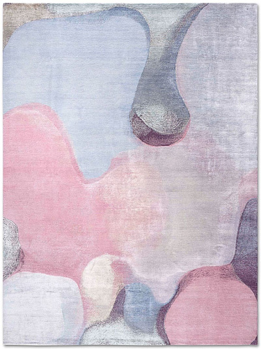 Light Blue Pink Teppich