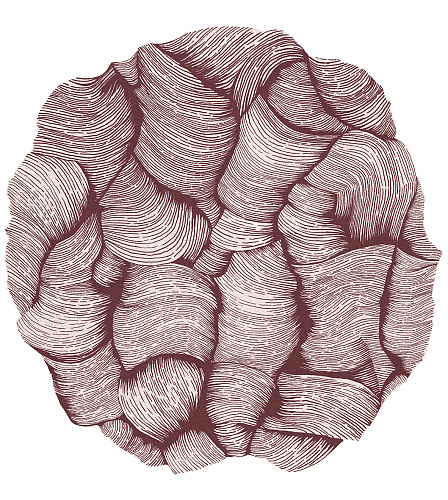 Designer Rund Zimt Teppich