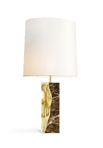 Glacier Emperador‑Tischlampe