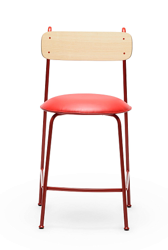 Lena SG-65 Roter Eschenholz-Barhocker