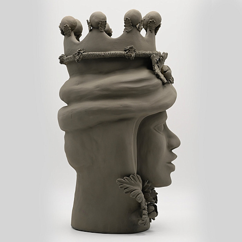 Maure‑Kopf italienische Skulptur