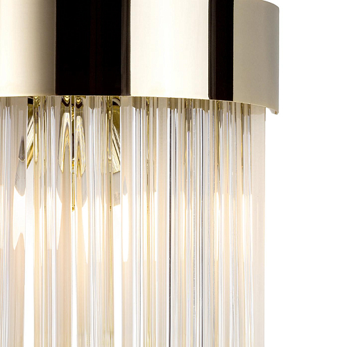 Gold Triedro Glas-Regen-Wandleuchte