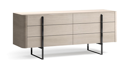 Kommode mit Glasplatte 180