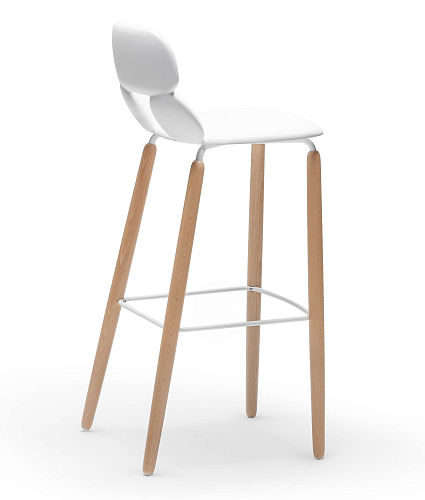 Nube W SG-80 Weißer Barhocker