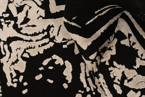 Handgeknüpfter Bambusseide Indischer Teppich