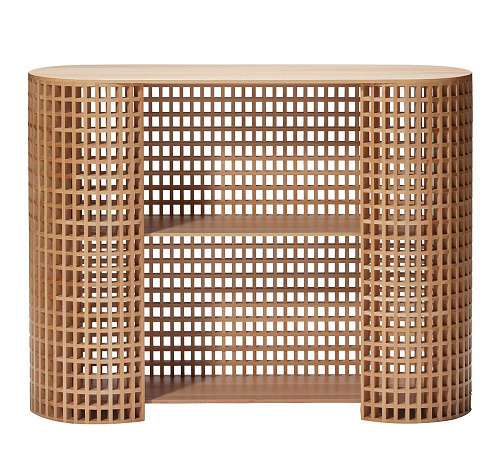 Strukturierter Holzschrank