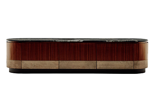 Alma TV-Sideboard aus Holz mit Marmorplatte
