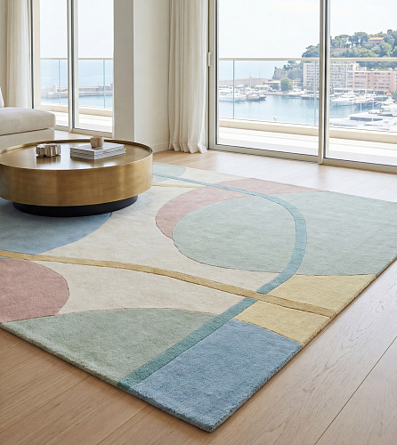 Soft Circles Pastel Teppich