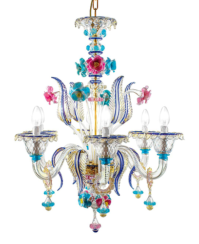 Murano Bunter Glas-Kronleuchter