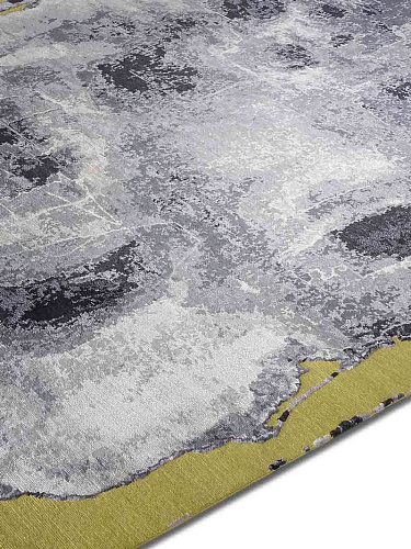 Mono Stone auf Schnellgelb Teppich
