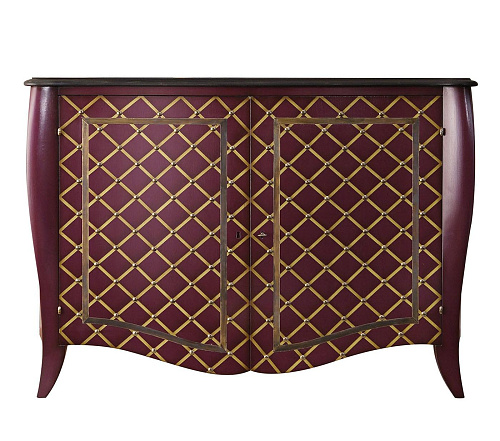 Sideboard in Lila und Gelb