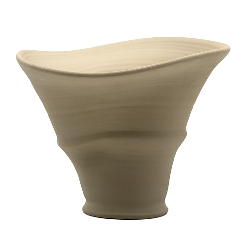 Beige handgeformte Vase