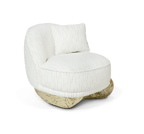 Angora II Weißer Sessel