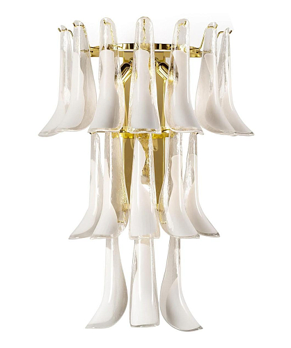 Murano-Glas-Blatt-Wandleuchte