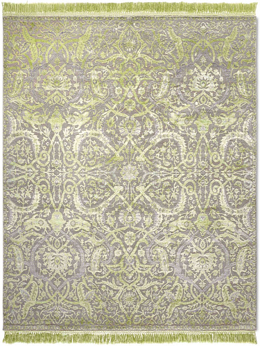 Heriz AppleGreen auf Naturgrau Teppich