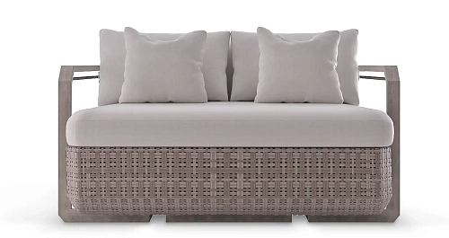 Heritage Holz‑Zweisitzer‑Sofa