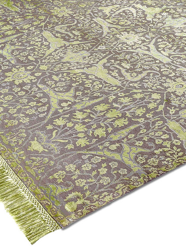 Teheran Apple Green auf Naturgrau Teppich