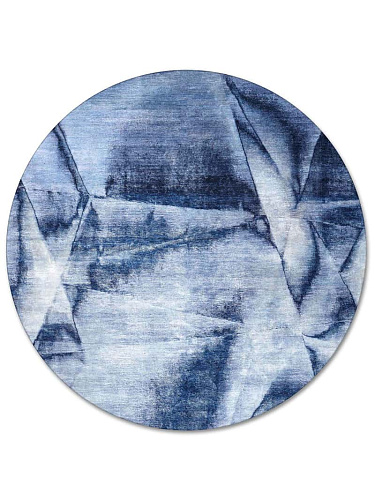 Rund Navy Blue Teppich