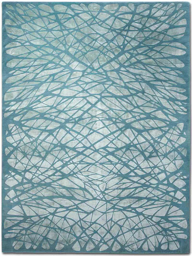 Dresden Light Turquoise auf Pastelltürkis Teppich
