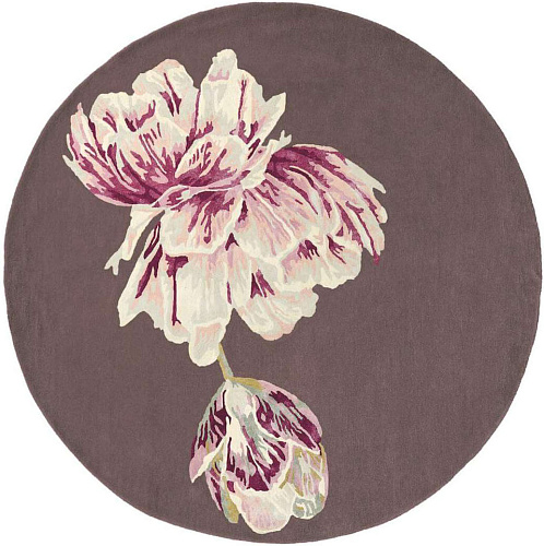 Tranquility Aubergine 56005 Runder Teppich