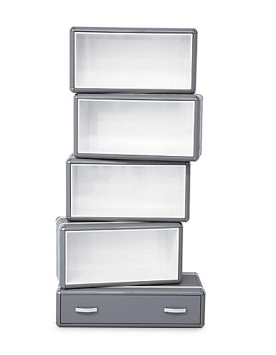 Skyline Tower graues Bücherregal