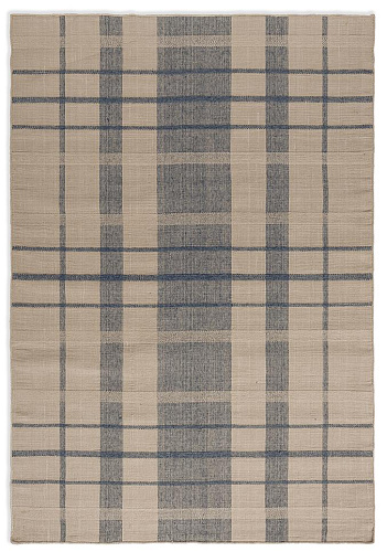 Zona Jeansblau Check Outdoor 497408 Teppich