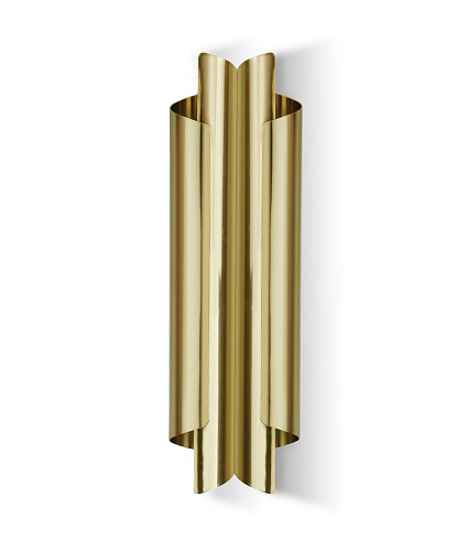 Antike Messing-Doppel-Wandleuchte