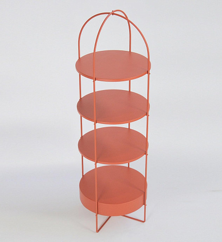 Rotes lackiertes Bücherregal