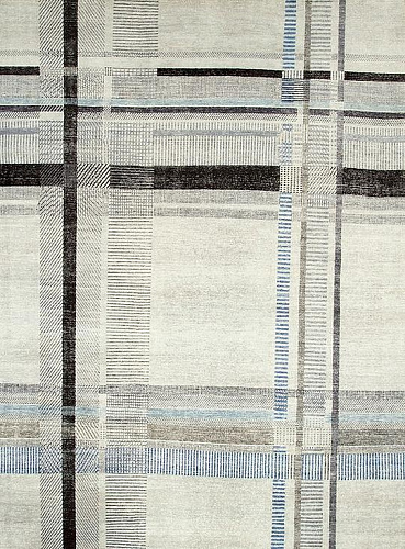 Handgeknüpfter Türkisch Kariert Teppich