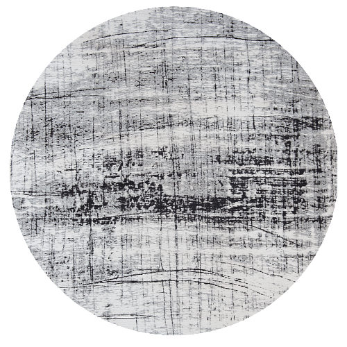 Black & White 8926 Runder Teppich
