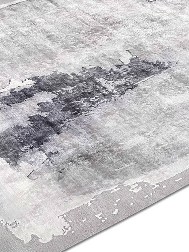 Mono Grau auf Hellgrau Teppich