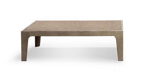 Quadratischer Leder-Couchtisch