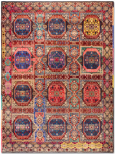 Original auf Natur-Schwarz Teppich