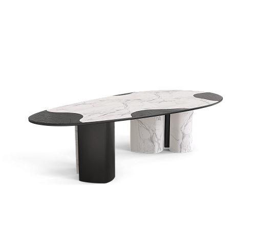 Athena Carrara Marmor & Onyx Esstisch