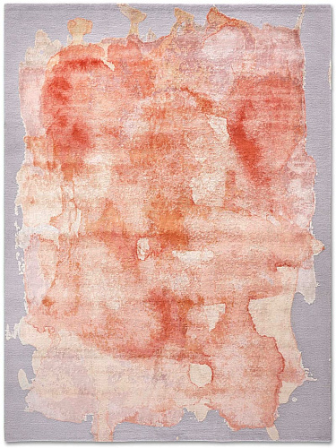 Mono Old Rose auf Hellgrau Teppich