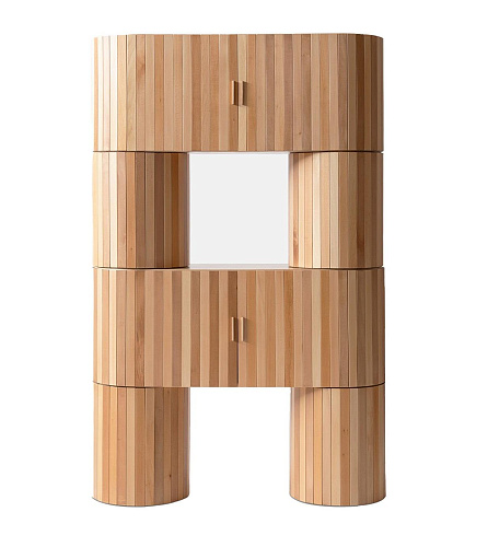 Naturholz-Schrank aus Lindenholz