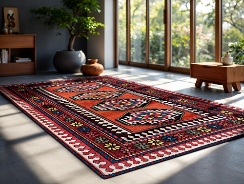 Red Mix 9844 Teppich